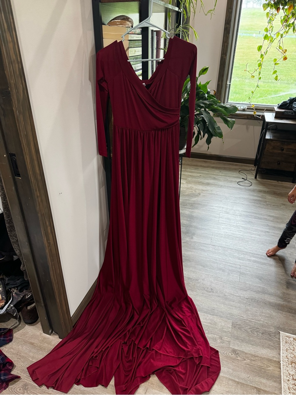 Maternity Burgundy Dress